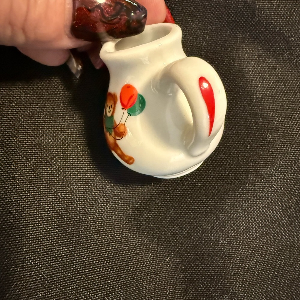 VTG Dollhouse Reutter Teddy Hermann Teddy Bear Mini Porcelain Tea‎ Set 8 Pc - Picture 14 of 16